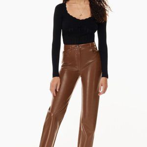 Wilfred Melina Pant Vegan Leather Pant - Cognac